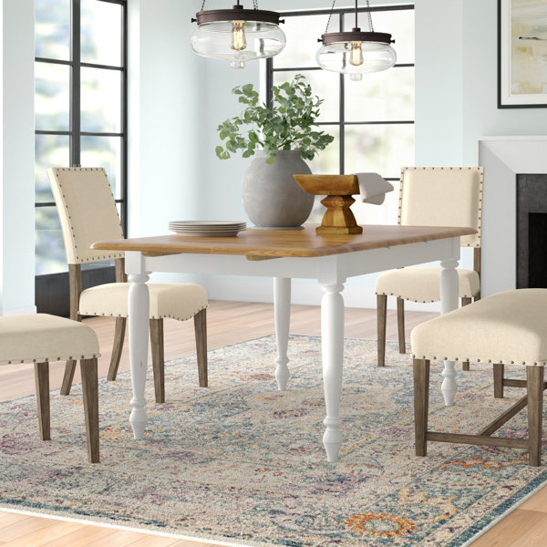 Isabell extendable solid 2025 wood dining set